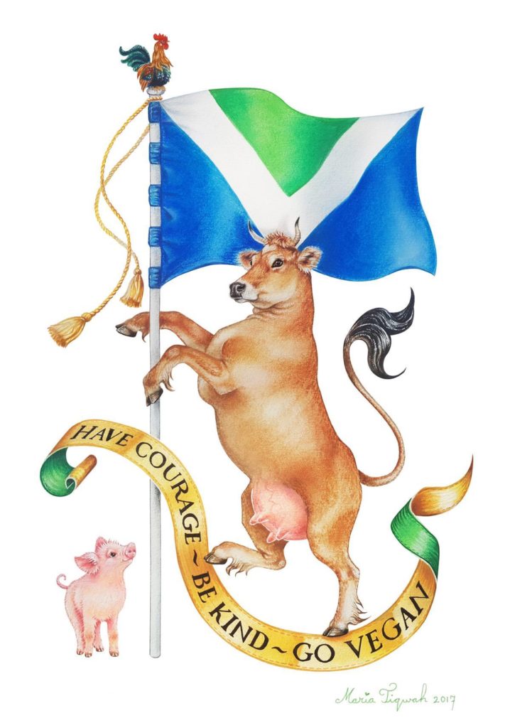 Vegan flag coat of arms