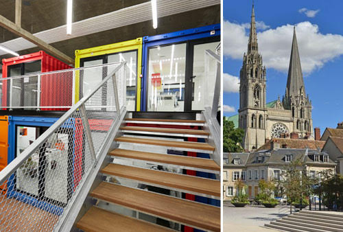 Another photo of our office in CITY OF INNOVATION and our great Chartres Cathédral